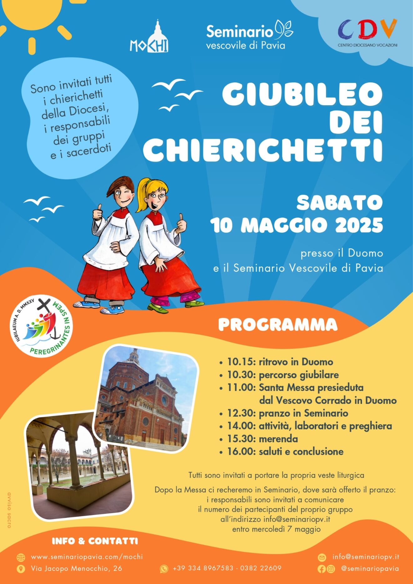 Il Giubileo dei chierichetti della Diocesi: appuntamento sabato 10 maggio in Duomo e in Seminario